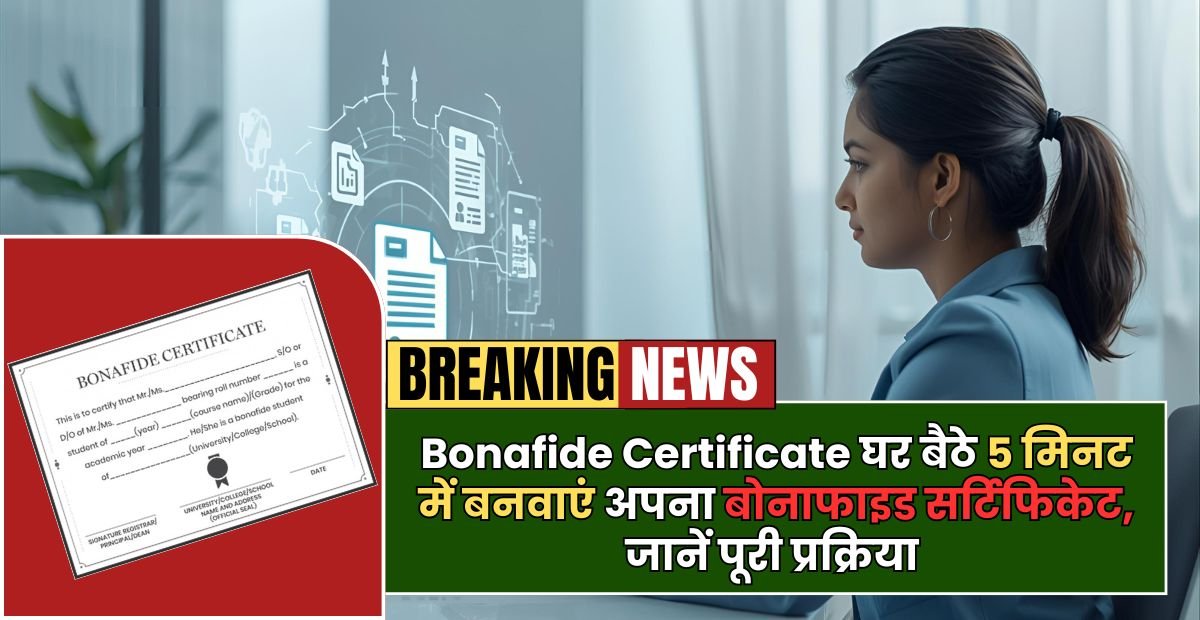 Bonafide Online Apply 2025 - घर बैठे 5 मिनट में बनवाएं अपना बोनाफाइड सर्टिफिकेट, जानें पूरी प्रक्रिया